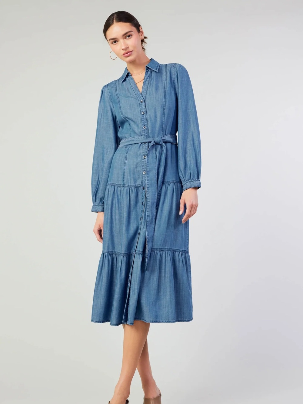 Current Air Chambray Shirt Dress